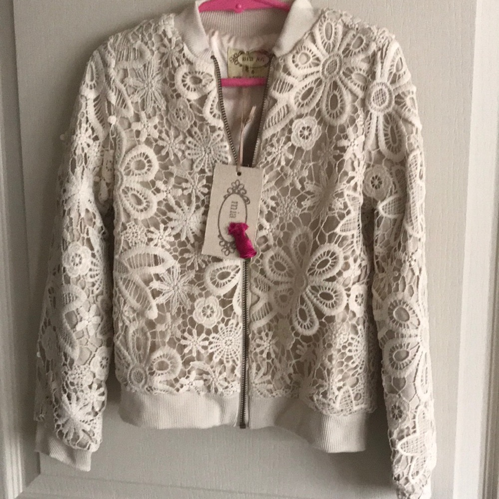 Joyfolie lace hoodie - girls size 6 -new with tags!